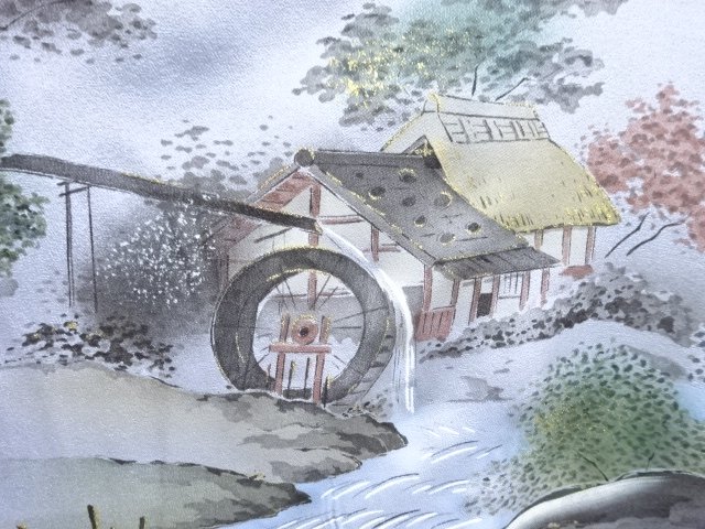 JAPANESE KIMONO / ANTIQUE HITOE MENS JUBAN / WATERMILL